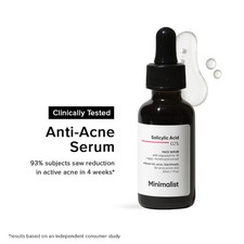 Minimalist Anti-Acne 2 Salicylic Acid Face Serum Excess Oil Bumpy Texture,