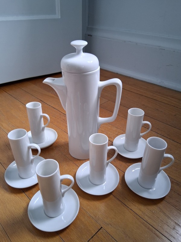 LaGardo Tackett for Schmid Espresso Set 1959 6 Cups 6 Saucers & Coffee Pot