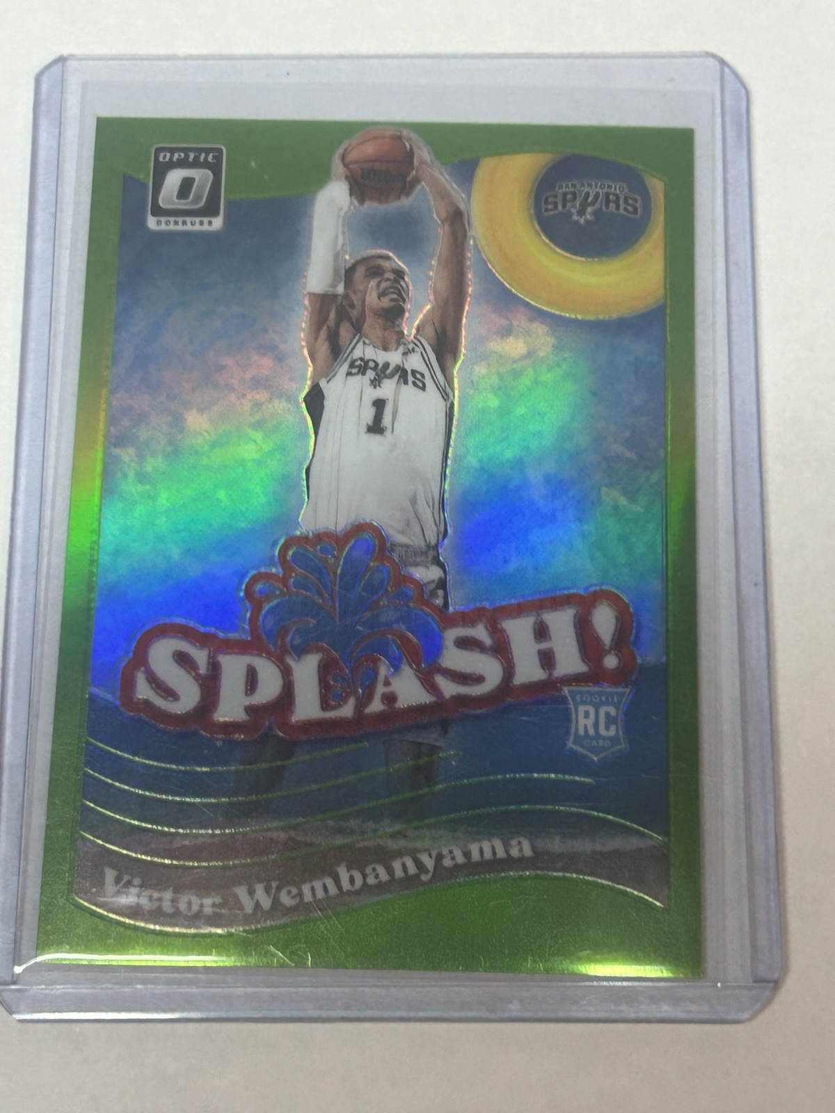 2023-24 Panini Donruss Optic -Splash! Victor Wembanyama #6 Lime Green Prizm /149