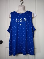 NWT Nike Men  s Team USA Club Tank Top Blue FN0879-417 Size XXL