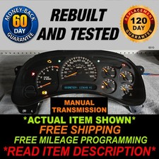 2003-2006 Chevy Silverado Gmc Sierra Manual Gauge Cluster 2003-2006 Chevy Silverado Gmc Sierra Manual Gauge Cluster