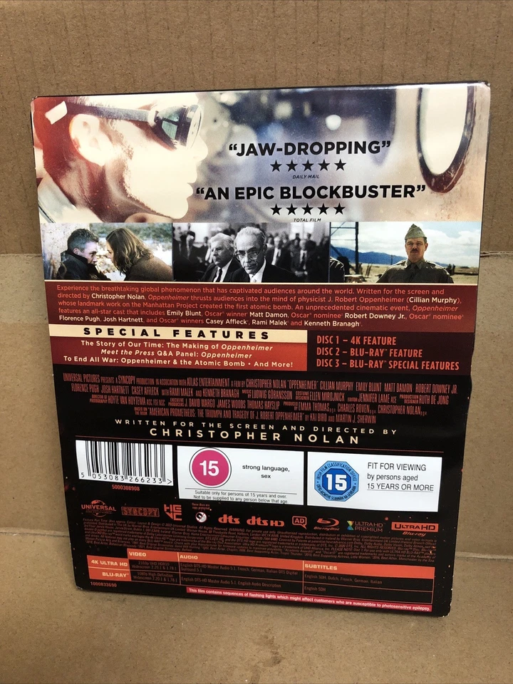 Oppenheimer  4K Ultra HD + Blu-ray Steelbook - Image 3 of 4