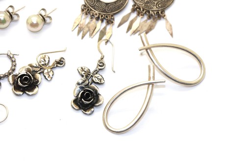 11er Set Sterling Silber Ohrringe 40,7 g. - Bild 5 von 9