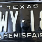 1968 Texas Hemisfair GWY 180 License Plate Pair RARE Vintage & GWY 181 Single￼ — photo 3