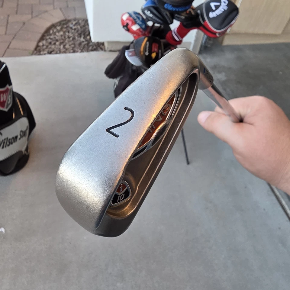 Hierro de conducción Ping I10 2 rígido flexible AWT eje Golf Pride Plus 4 empuñaduras punto azul Foto 2 de 4