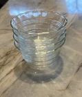 VTG Set 4 PYREX Clear Glass Custard Cups #463 Ramekin 6oz 175ml Scalloped Rim