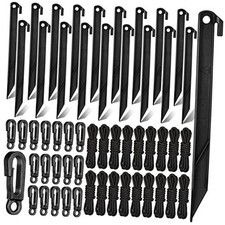 18 Sets Inflatable Stakes Replacement Yard Inflatable Plastic Stakes and Black