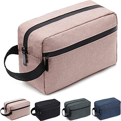 Travel Toiletry Bag for Women and Men, Water-resistant Shaving Bag for Pink - Picture 1 of 6