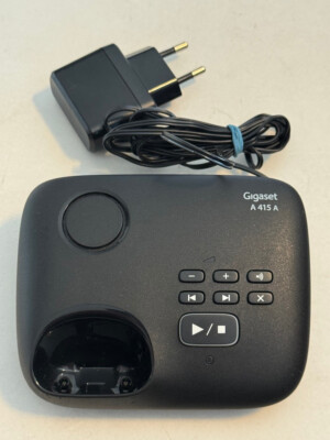 Gigaset A415A Telefon Basisstation mit AB ersatz Schwarz A415 Anrufbeantworter
