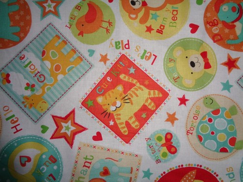 Handcrafted cotton fitted crib sheet/White/Blocks/OWLS.TIGERS/BEARS - Picture 1 of 2