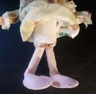 Rubber Face Hands Felt Doll Yellow Kerchief Gown Vintage Bendable 1960s Vintage — photo 4