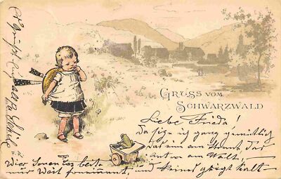 Gruss Vom Schwarzwald Germany 1897 postcard
