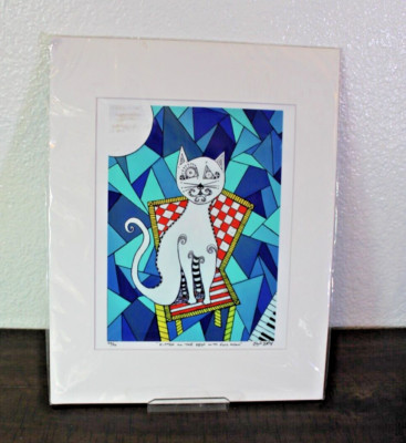 Kreg D. Kelley Kitten on the Keys with Full Moon Signed Numbered Art Print 8x10
