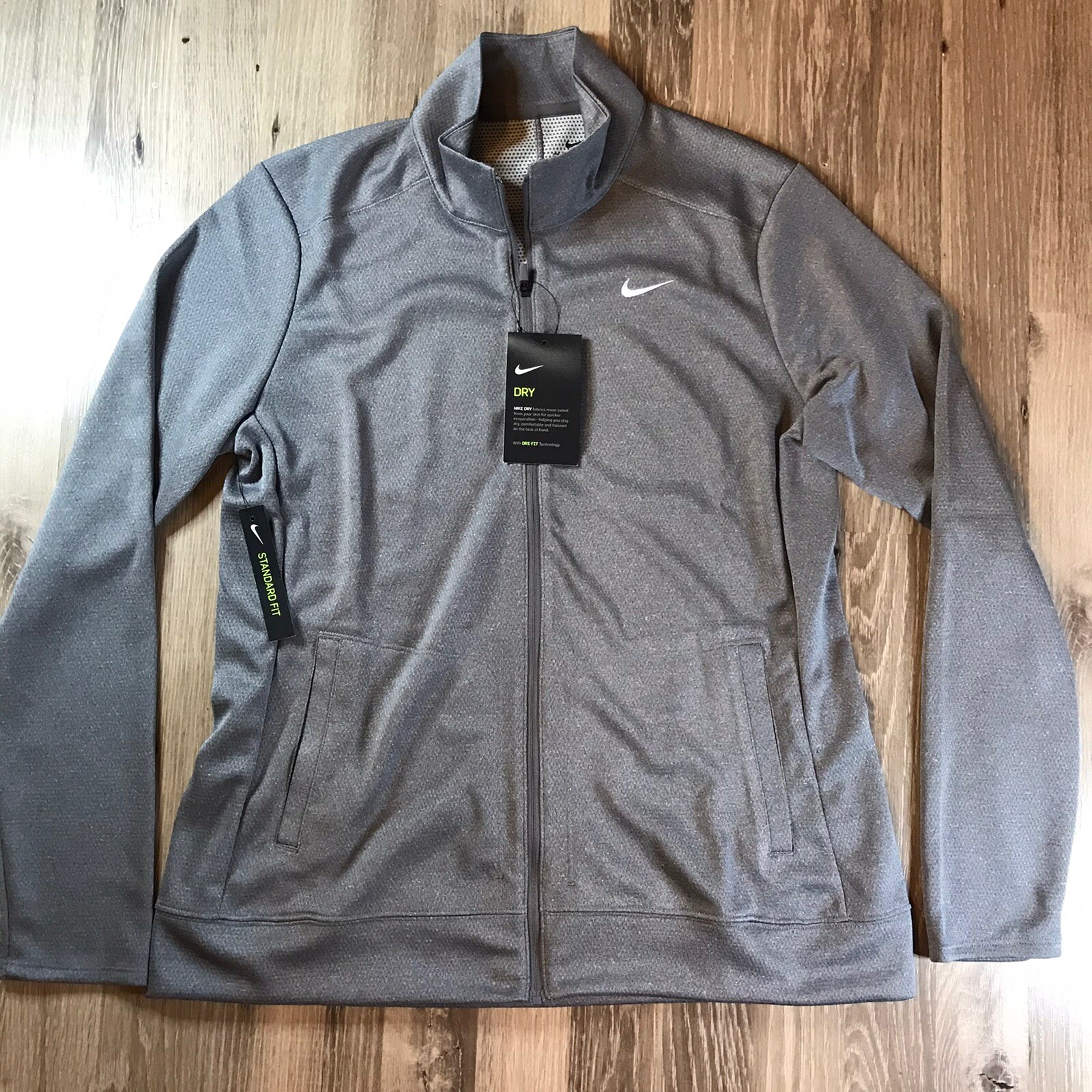 FULL ZIP GOLF JACKET GREY AJ5724-036 