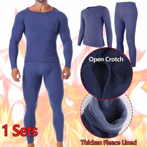 Men Thermal Underwear Long Johns Top Bottom Set Winter Warm Pyjamas Full Sleeve - 第 40/42 張圖片