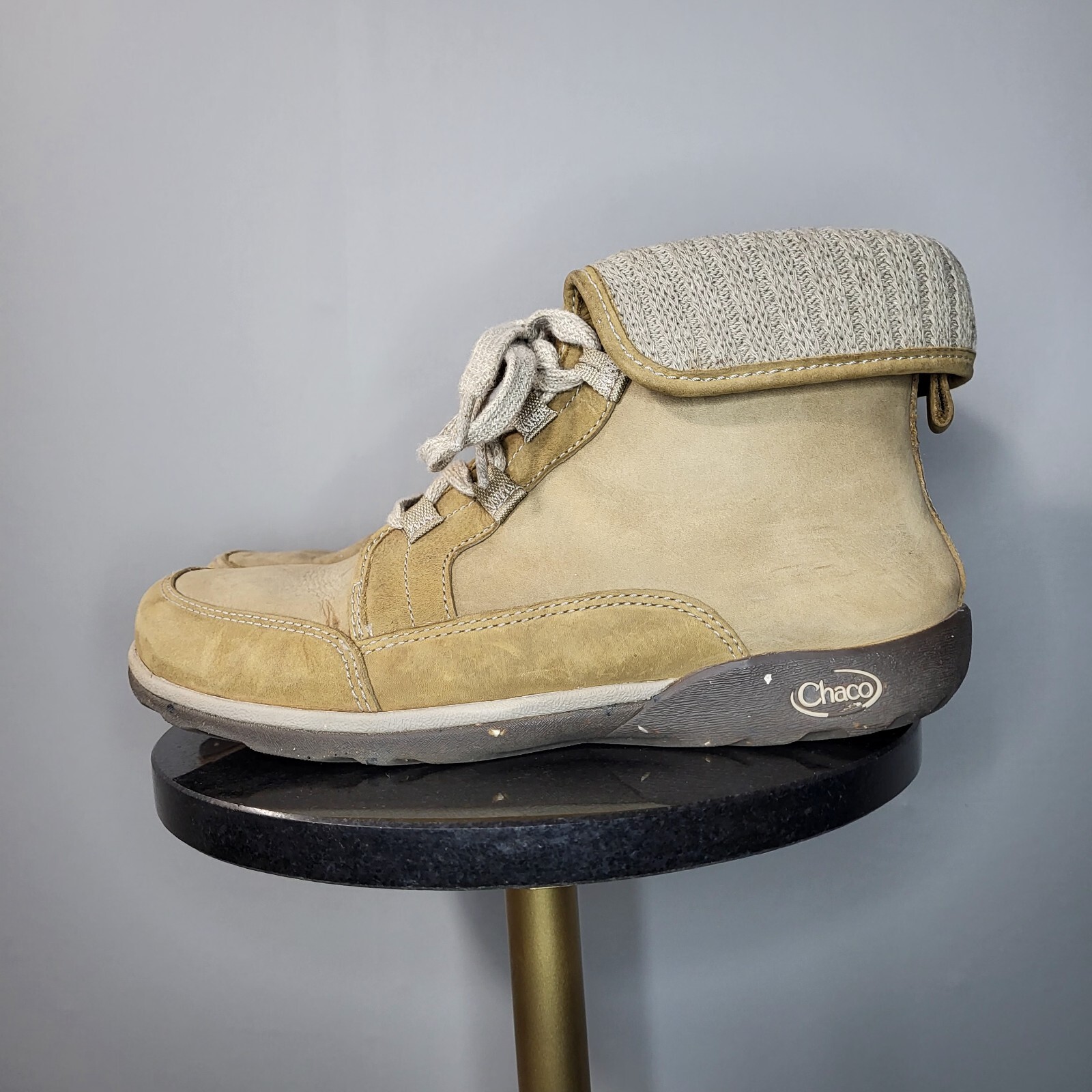 Chaco Womens Barbary Ankle Boots Mink Tan Leather Water Resistant Hiking 8.5