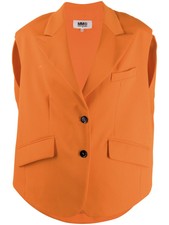 Mm6 Maison Margiela Orange Oversized Blazer Vest