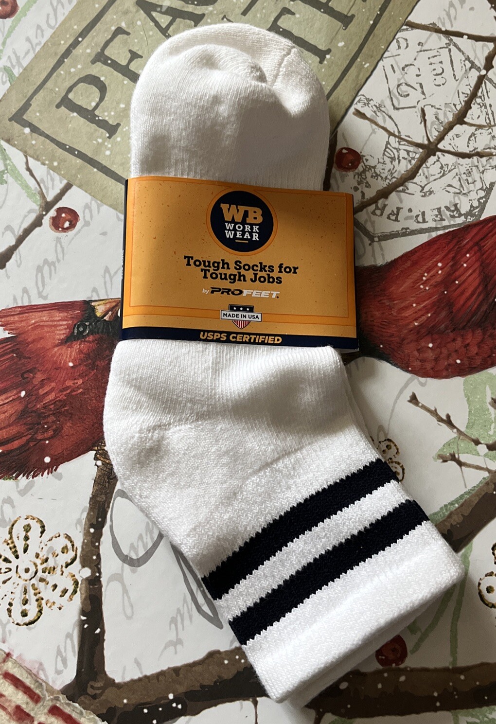 SAOLA 1 paio di calze alla caviglia Wilson Brown WB Work Wear by Pro Feet suola ammortizzata taglia Med