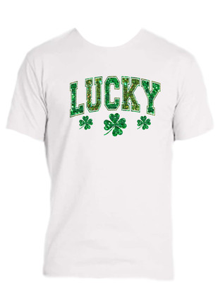 ENJOY LIFE T-SHIRT 100% PRESHRUNK COTTON- ENJOY LIFE. LUCKY 4 leaf clovers!
