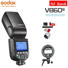 US Godox V860III-C 2.4G TTL HSS 1/8000s Flash Speedlite+S Bracket Kit For Canon