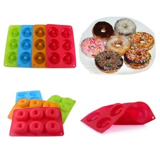 Molde de silicona para donas de EE. UU. Molde para donas Bandeja para hornear Bagels Pastel Galleta Muffins