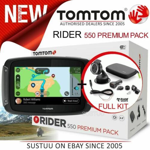 TomTom Rider 550 Premium Motorcycle GPS SatNav│*Lifetime World Maps+Speed Camera - Bild 1 von 12