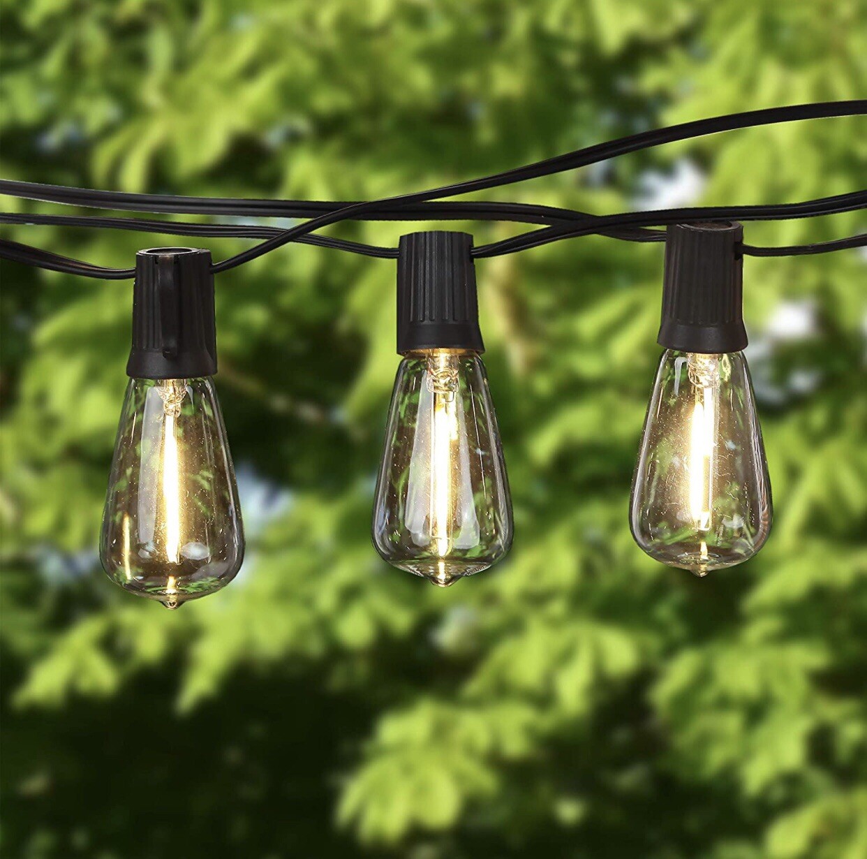 26FT Solar 20 LED String Light Outdoor Waterproof Retro Bulb Garden