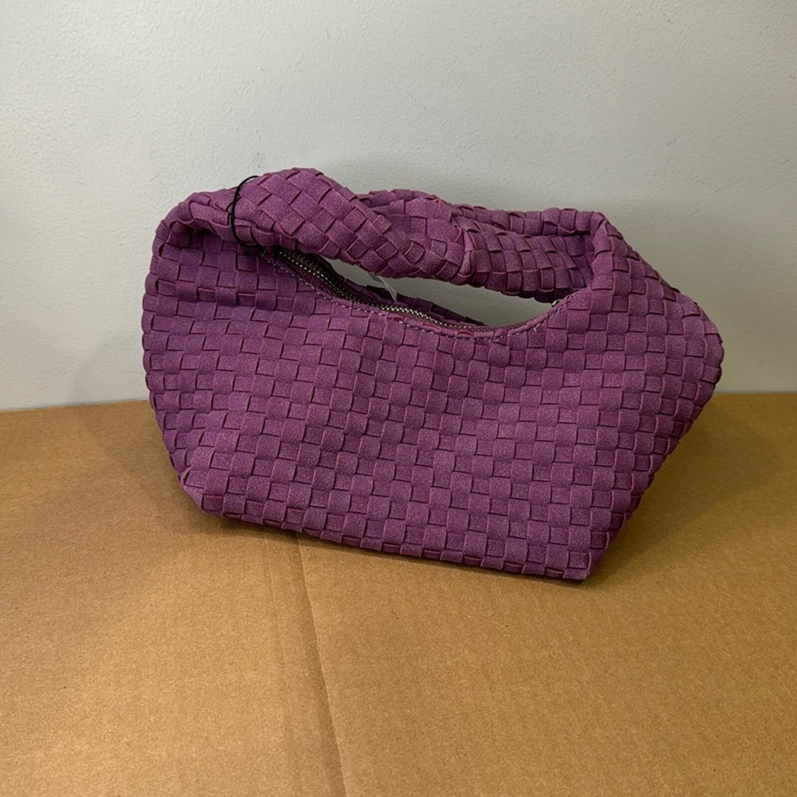 NWT Rubi Woven Goldie Mini Handle Bag in Trendy Purple - Viral Style
