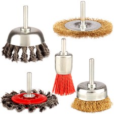 Drahtbürste für Bohrmaschine Akkuschrauber Gerade Schleifer Stahl Messing Neylon