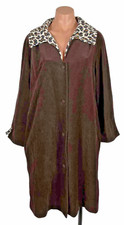 VTG 60s VANITY FAIR Leopard animal print leopard HOSTESS House Coat ROBE sz M