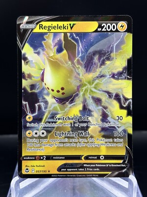 regieleki v pokemon card value Regieleki V 057/195 Ultra Rare Pokémon Silver Tempest NM