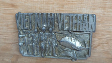 Vintage Vietnam Veteran Metal Belt Buckle 1983 Bergamot Brass Works USA