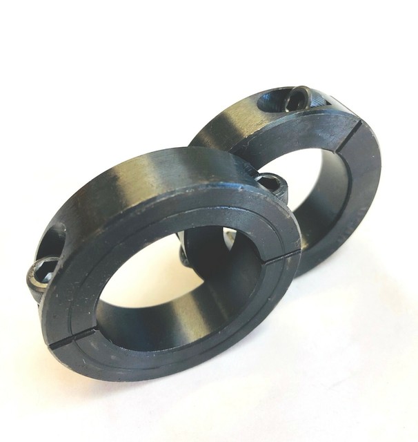 QTY 2 1/2 Double Split Shaft Collars Black Oxide Axle Shaft Collars