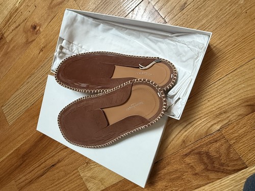 MAISON MARGIELA SS22 Brown Leather Laser Cut Leather Shoes Moccasins 38 7.5 NIB - Picture 2 of 9