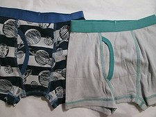 New 2 Boys Cat Jack Boxer Briefs Size S Gray Planets Blue 100 Cotton