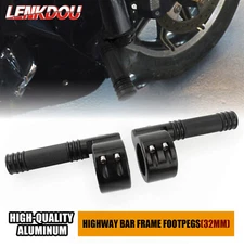 Motorcycle Clamp-On Foot Pegs For Harley Suzuki Highway Crash Guards 1-1/4" Bars