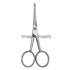 New 3.5" Mini Curved Mustache Nose Hair Remover Scissors Trimmer / Safety Tip