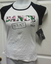 Motionwear Short Sleeve Army Brat Shirt Camo Ladies XLarge babydoll tee