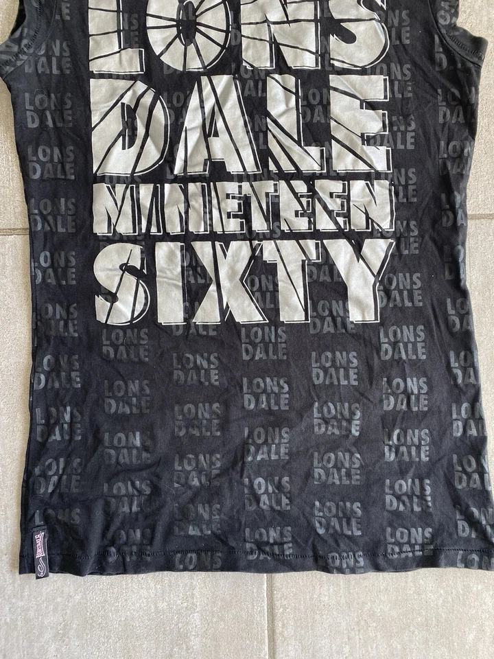 Camiseta Lonsdale London Y2K Talla 10 Manga Tapa Logo Monograma Informal Top Foto 4 de 4