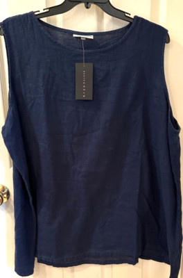 NWT Bryn Walker Pira Light Linen Tank Top Dewberry sz 3X