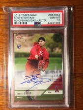 2018 Topps Now SHOHEI OHTANI OD167a RC Rd Openin Day Auto 81/99 PSA 10 GEM