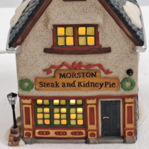 Dept 56 c.1995 "Morston bistecca e torta renale porcellana illuminata casa di Natale" - Foto 13 di 13