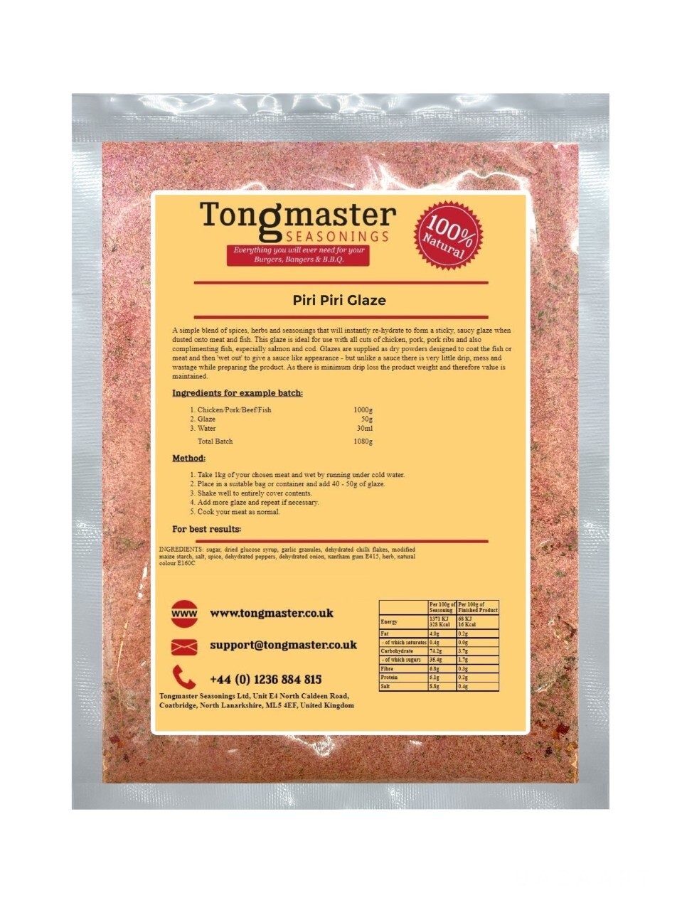 Piri Piri Glaze - Meat Rub - 400g (Gluten Free)