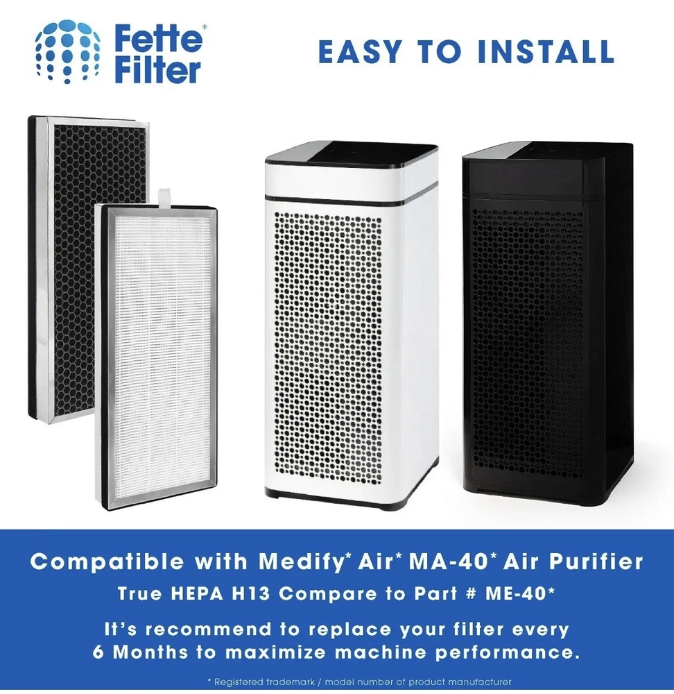Air Purifier Medical Grade Replacement Filter Compatible with Medify Air MA-40