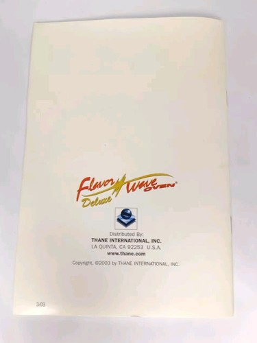 THANE Flavor Wave Deluxe Oven MHO-1200 OEM Recipe Book Owners Manual - Picture 2 of 2