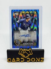 2024 Topps Chrome Update Austin Shenton #AC-ASH AUTO Blue Wave 114/150 Mariners
