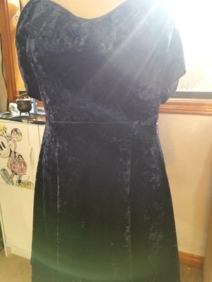 navy blue velvet off the shoulder dress