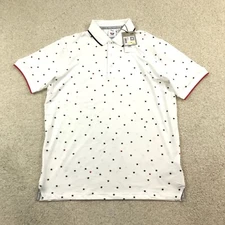 Puma Volition Skylight Polo Mens Medium Stars White All Over Print New