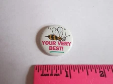 AMERICAN GIRL GRIN PIN Honey Bee Your Very Best! Collectible 1990s #167 Button