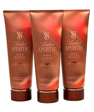 3 VICTORIA'S SECRET AMBER APERITIF SCENTED FRAGRANCE LOTION 8 OZ CAFE VICTORIA